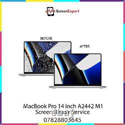 MacBook Pro A2442 M1 Cracked Screen LCD Display Repair Replacement Service