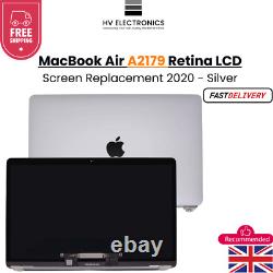 Remplacement de l'écran LCD Retina Apple MacBook Air A2179 Assemblée 2020 Argent.