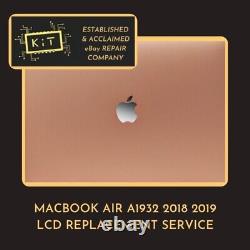 Service de remplacement d'écran MacBook Air A1932 A2179 2018 2019 2020 Envoi et réception